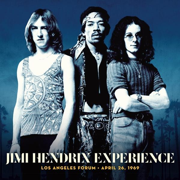 A The Jimi Hendrix Experience együttes tagjai: Jimi Hendrix és két másik férfi. A szöveg alatta: 'Jimi Hendrix Experience'.