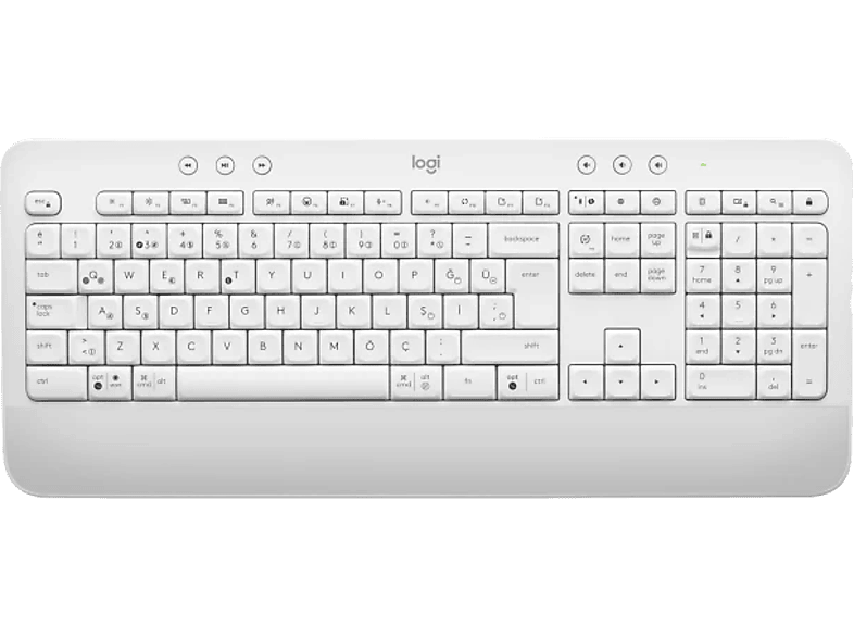 LOGITECH Signature K650 Tam Boyutlu Kablosuz Türkçe Q Klavye - Beyaz