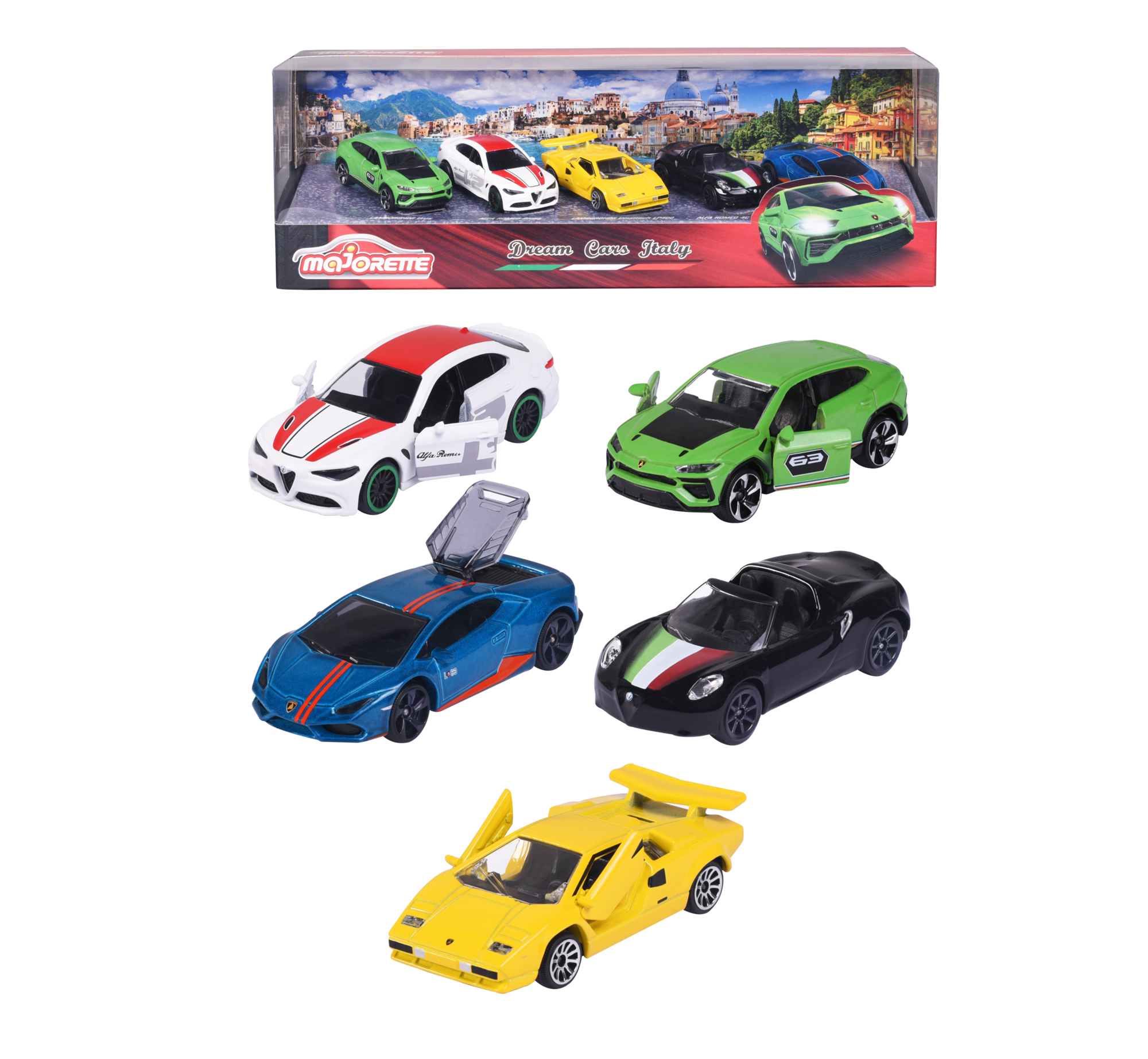 MAJORETTE Dream Cars Italy Geschenkset Teile Spielzeugauto Mehrfarbig 5