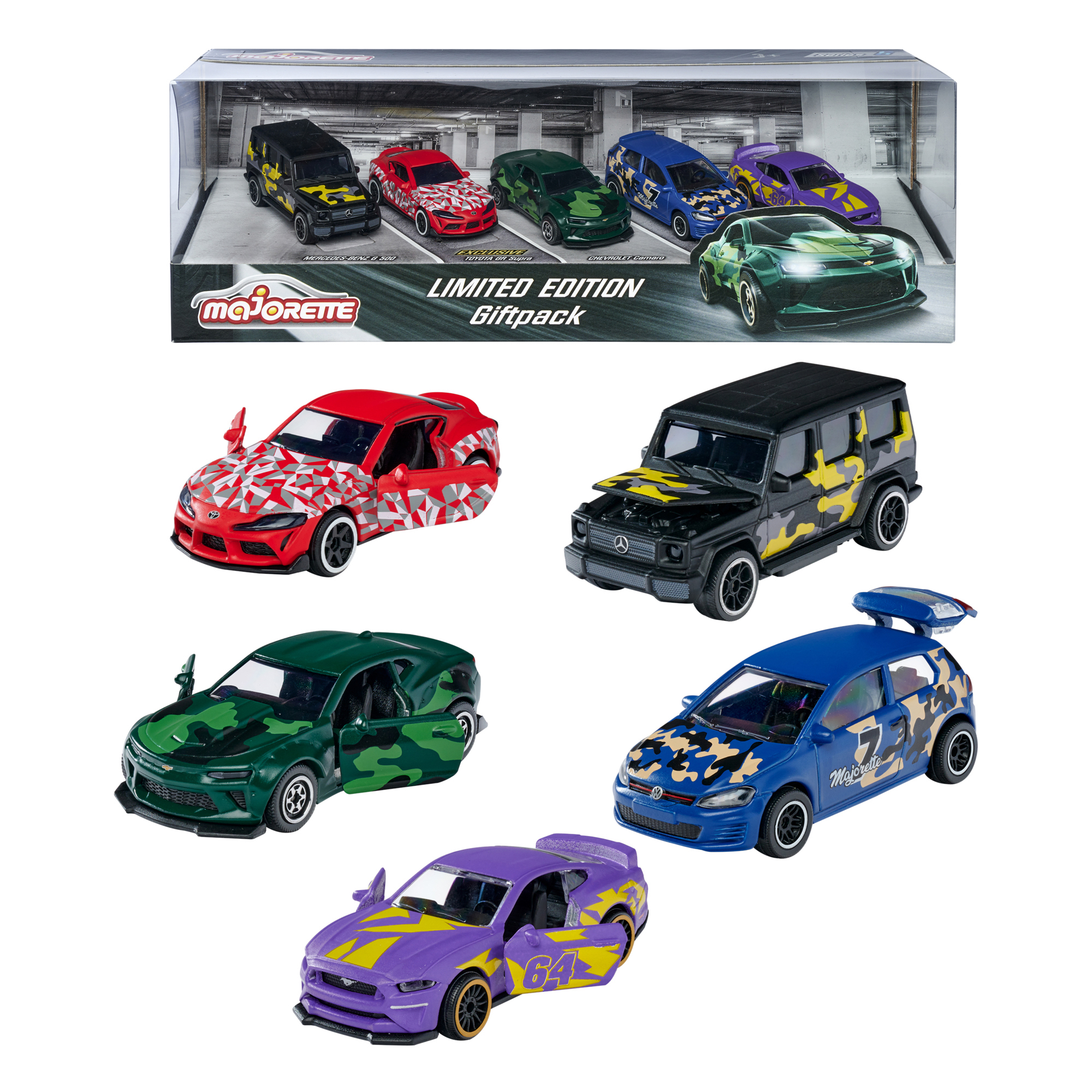5 MAJORETTE Mehrfarbig Edition Geschenkset 8, Spielzeugauto Limitierte Teile