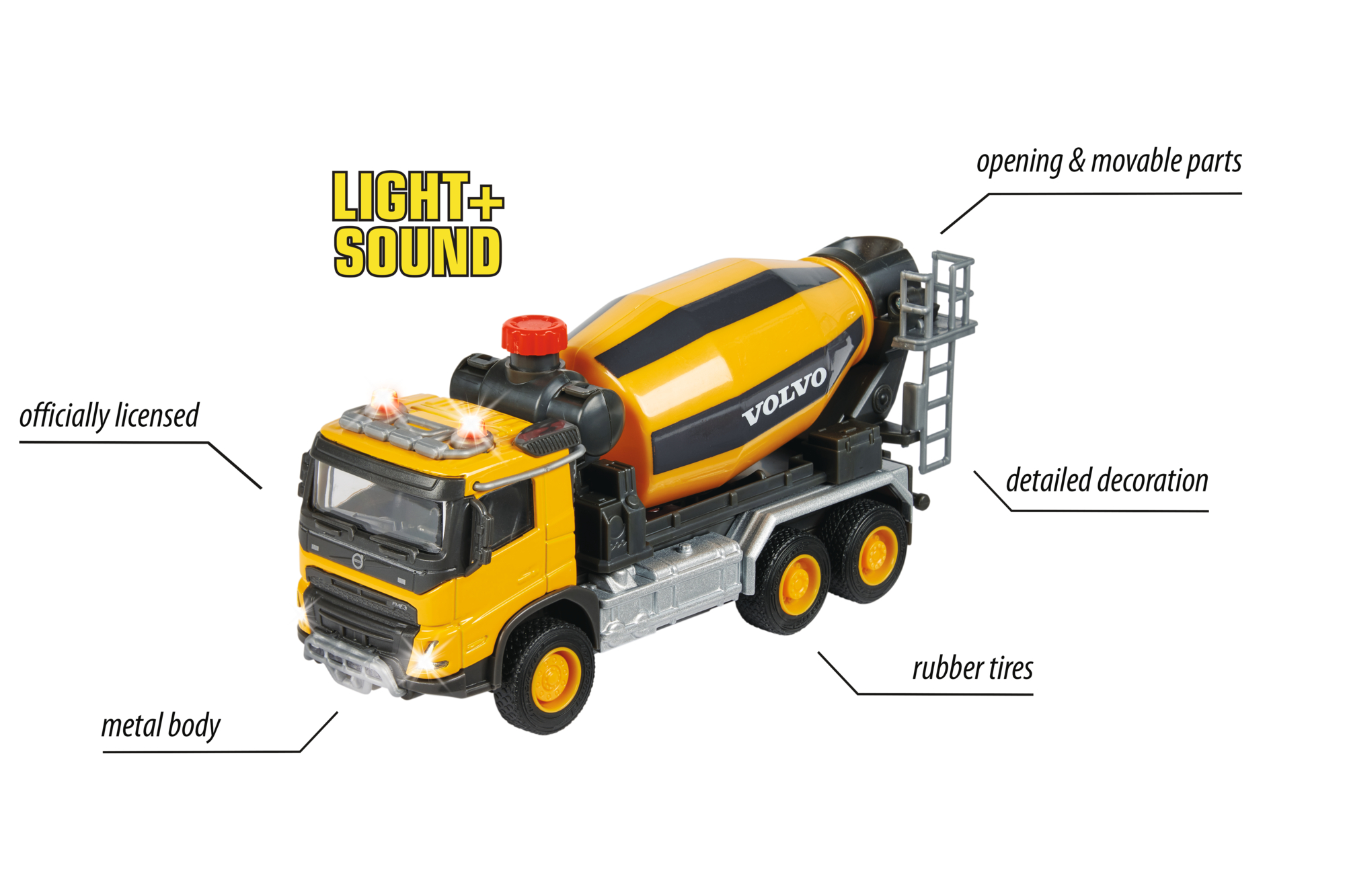 MAJORETTE Volvo Truck Cement Mixer Spielzeugauto Mehrfarbig