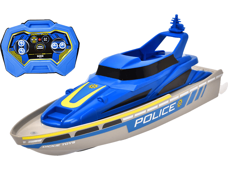 DICKIE-TOYS R/C Polizei Boot, RTR R/C Spielzeugauto, Mehrfarbig | Ferngesteuerte Fahrzeuge