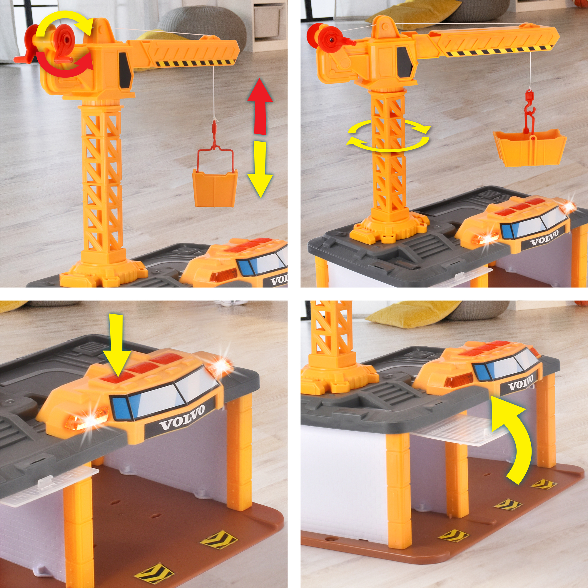 Mehfarbig Try DICKIE-TOYS Station, Volvo Spielset Me Construction