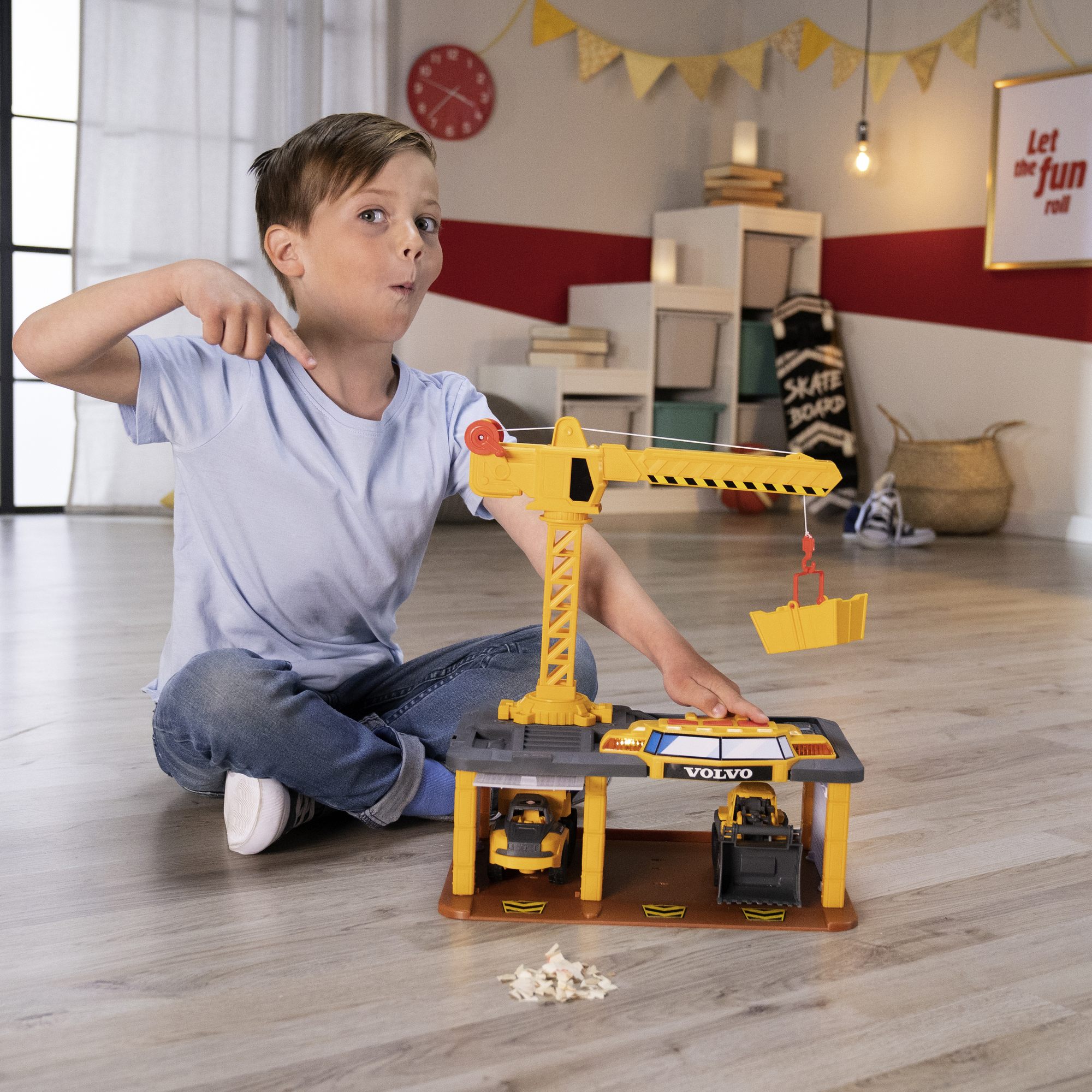 DICKIE-TOYS Volvo Construction Station, Try Me Spielset Mehfarbig