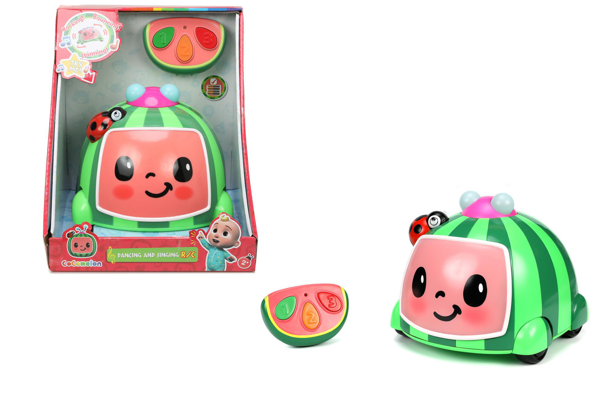 JADA Cocomelon RC Watermelon Try Me R/C Spielzeugauto, Mehrfarbig