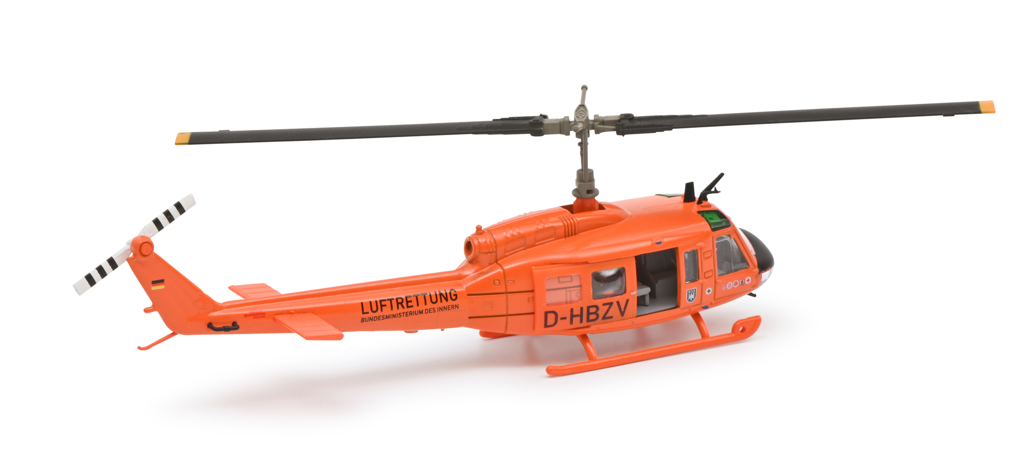 SCHUCO Bell UH-1D Luftrettung 1:87 Spielzeughubschrauber Orange