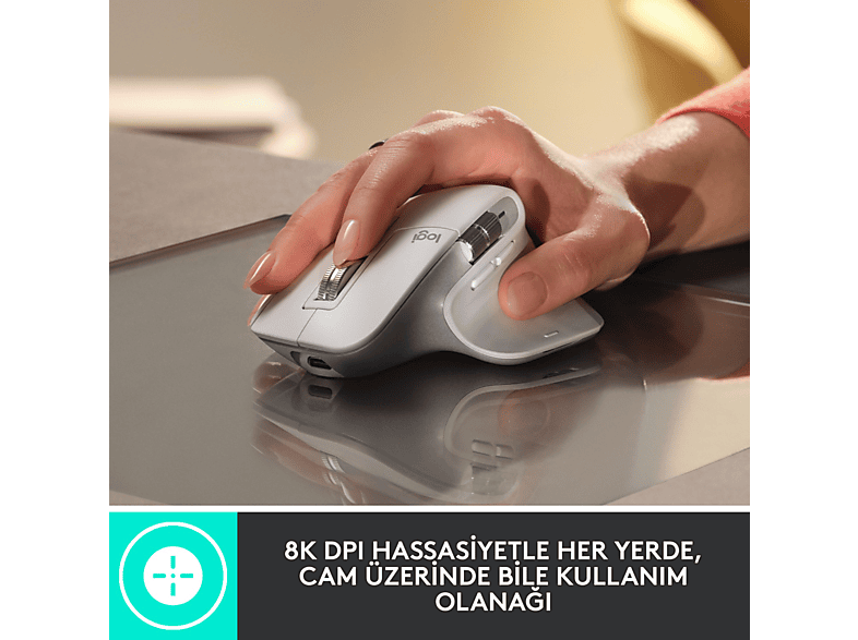 LOGITECH MX Master 3S Performans 8000 DPI Optik Sensörlü Sessiz Kablosuz Mouse - Siyah_1