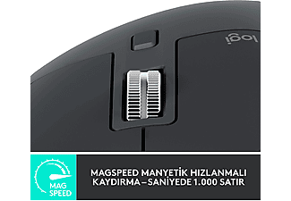 LOGITECH MX Master 3S Performans 8000 DPI Optik Sensörlü Sessiz Kablosuz Mouse - Siyah_3