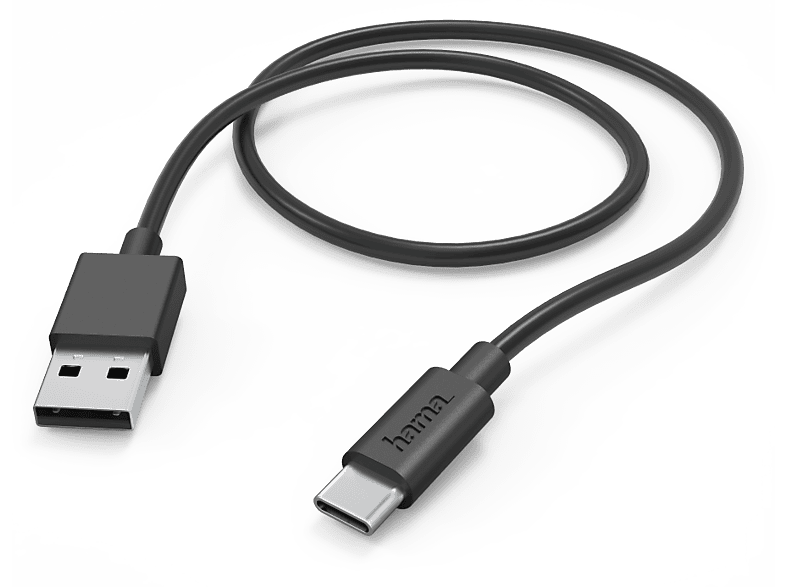 HAMA FIC E3 USB-A-USB Type-C kábel, 1 méter, fekete (201594)