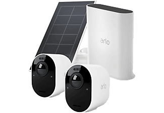 ARLO Système de sécurité Ultra 2 + panneau solaire - Caméra de surveillance WiFi + panneau solaire (UHD 4K, 3840 x 2160 pixels)