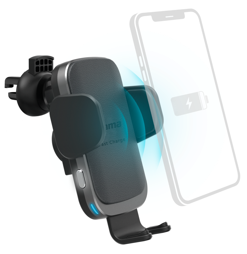 HAMA FIC E3 "FC-10 MOTION" univerzális autós mobiltartó,vezeték nélküli töltővel, fekete (201678)