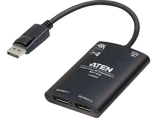 ATEN VS92DP - Adaptateur USB-A/DisplayPort (Noir)