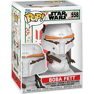 Figura Funko Pop! - Star Wars Holiday: Snowman Boba Fett, Vinilo, 9.5 cm