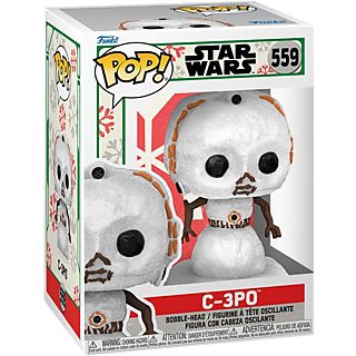 Figura Funko Pop! - Star Wars Holiday: Snowman C3PO, Vinilo, 9.5 cm