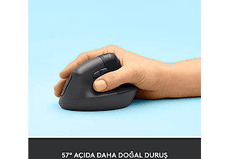 LOGITECH Lift Sessiz Kablosuz Ergonomik Dikey Mouse - Siyah_2