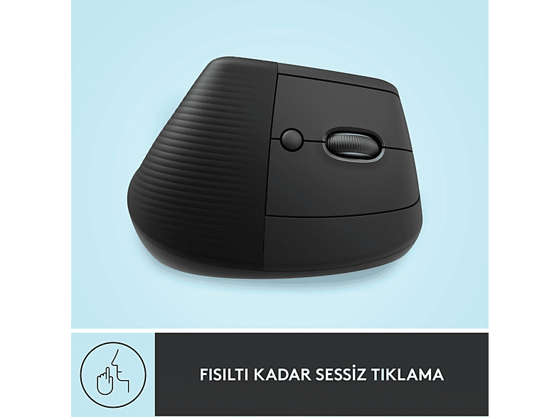 LOGITECH Lift Sessiz Kablosuz Ergonomik Dikey Mouse - Siyah_4