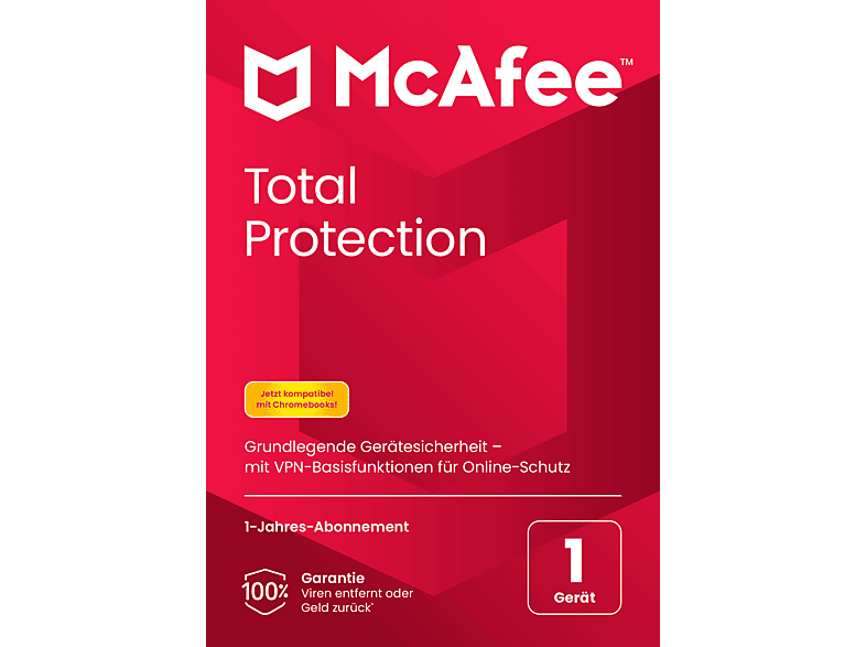 McAfee Total Protection 1 Geräte, 1 Jahr, Code in einer Box [PC, iOS