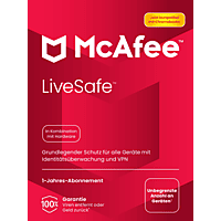 McAfee LiveSafe Attach für alle Geräte in einem Haushalt, 1 Jahr, Code in einer Box - [PC, iOS, Mac, Android] - [Multiplattform]