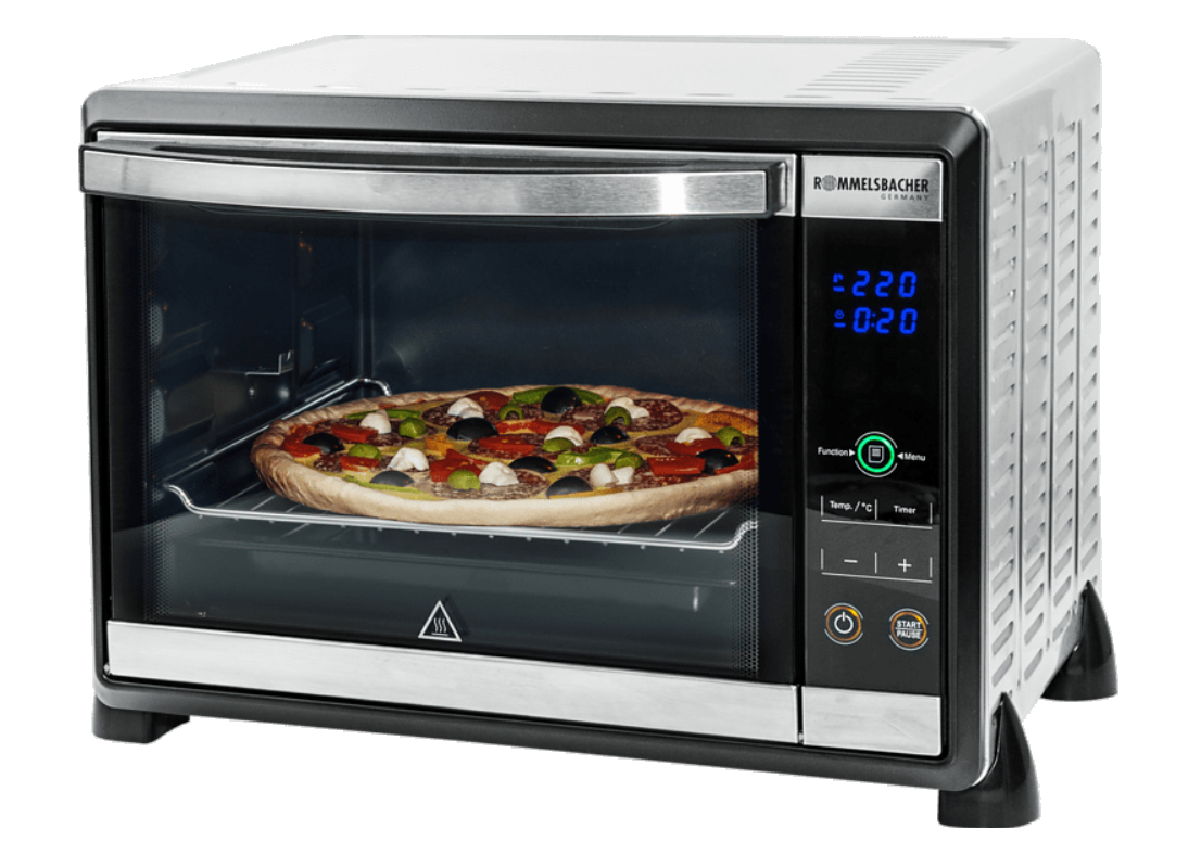 ROMMELSBACHER BGE 1580/E - Minibackofen (Edelstahl)
