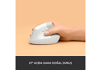 LOGITECH Lift Sessiz Kablosuz Ergonomik Dikey Mouse - Beyaz_2