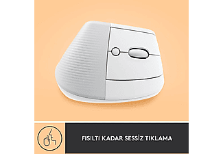 LOGITECH Lift Sessiz Kablosuz Ergonomik Dikey Mouse - Beyaz_4