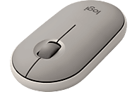 LOGITECH Maus Pebble M350, Bluetooth/USB, 1000dpi, Kabellos, Sand
