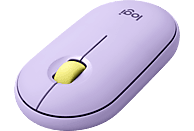 LOGITECH Maus Pebble M350, Bluetooth/USB, 1000dpi, Kabellos, Lavender Lemonade