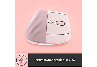 LOGITECH Lift Sessiz Kablosuz Ergonomik Dikey Mouse - Pembe_4