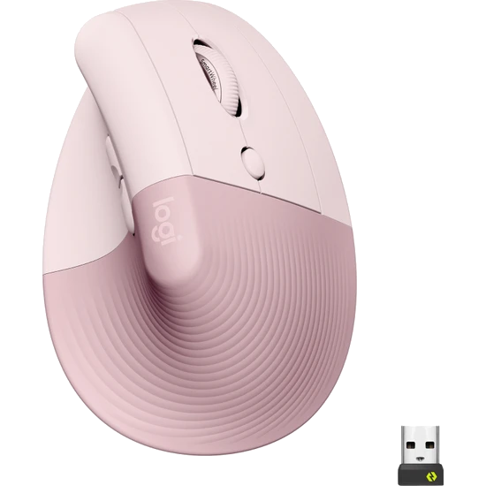 LOGITECH Lift Sessiz Kablosuz Ergonomik Dikey Mouse - Pembe