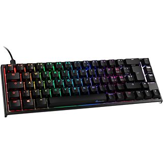 DUCKY ONE 2 SF - Gaming-Tastatur, Kabelgebunden, QWERTZ, 65%, Mechanisch, Cherry MX Black, Schwarz/Weiss