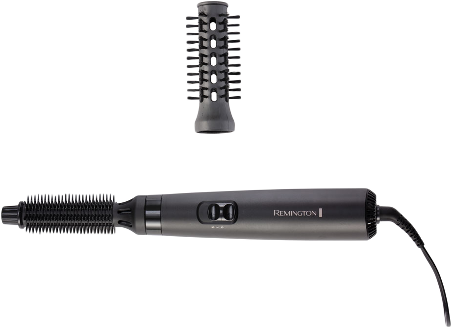 Remington hajstyler két kefefejjel. Fekete testtel és tápkábellel rendelkezik.