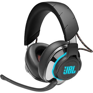 Auriculares gaming - JBL JBLQ810WLBLK, Bluetooth, Inalámbrico y alámbrico, Micrófono, Cancelación Activa de ruido, 43 h, Negro