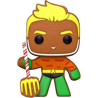 Figura Funko Pop! - DC Holiday Aquaman, 9 cm, Plástico, Multicolor