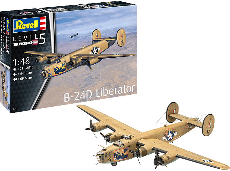REVELL 03831 B-24D Liberator Modellbausatz, Mehrfarbig