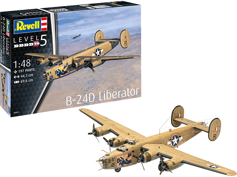 03831 B-24D Mehrfarbig Liberator REVELL Modellbausatz,