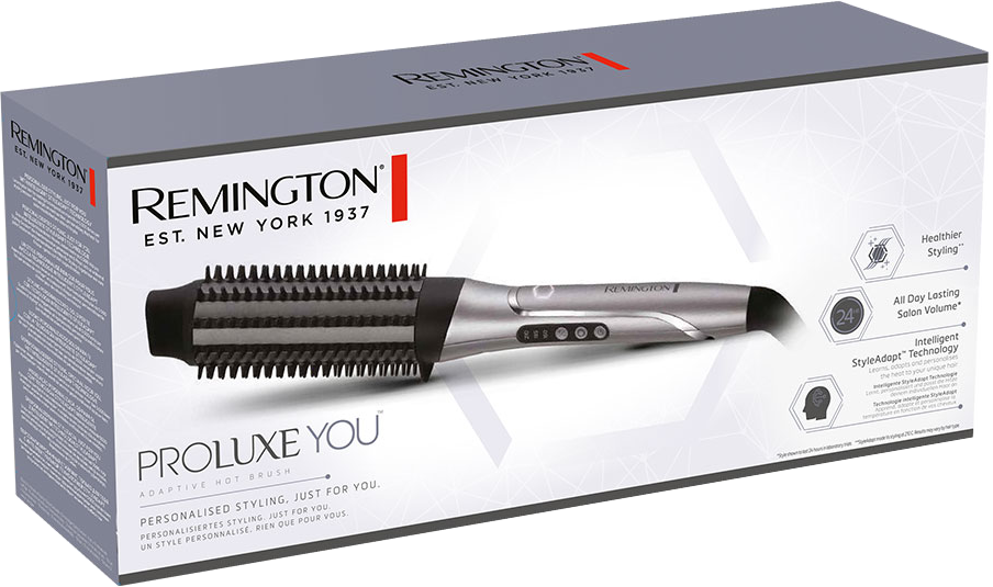 Remington Proluxe You forró kefe doboz. Fekete kefe ezüst nyéllel.