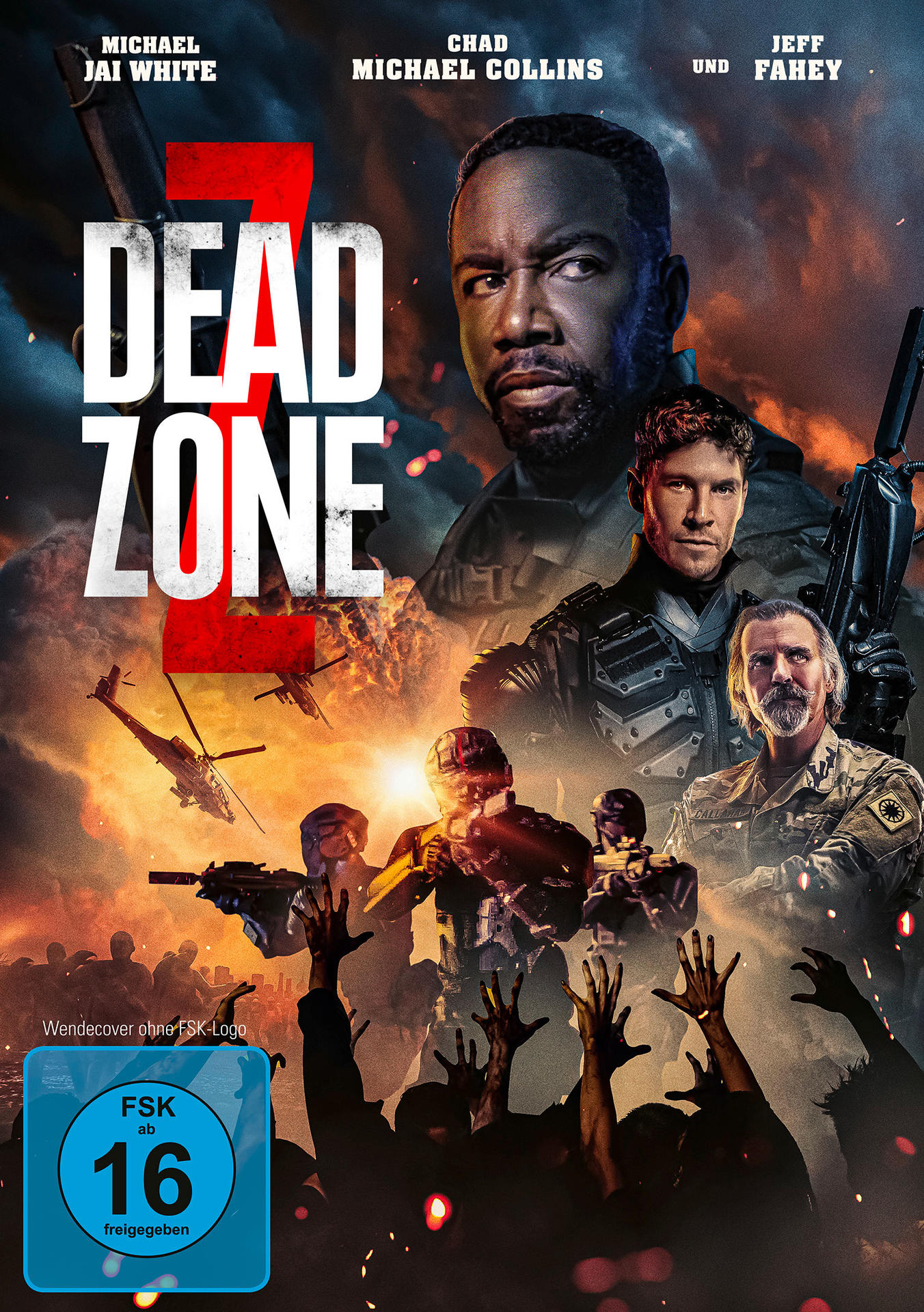 DVD-Cover für Dead Zone 3, mit Schauspielern und einer Zombiehorde. Der Titel ist in fetten roten Buchstaben.