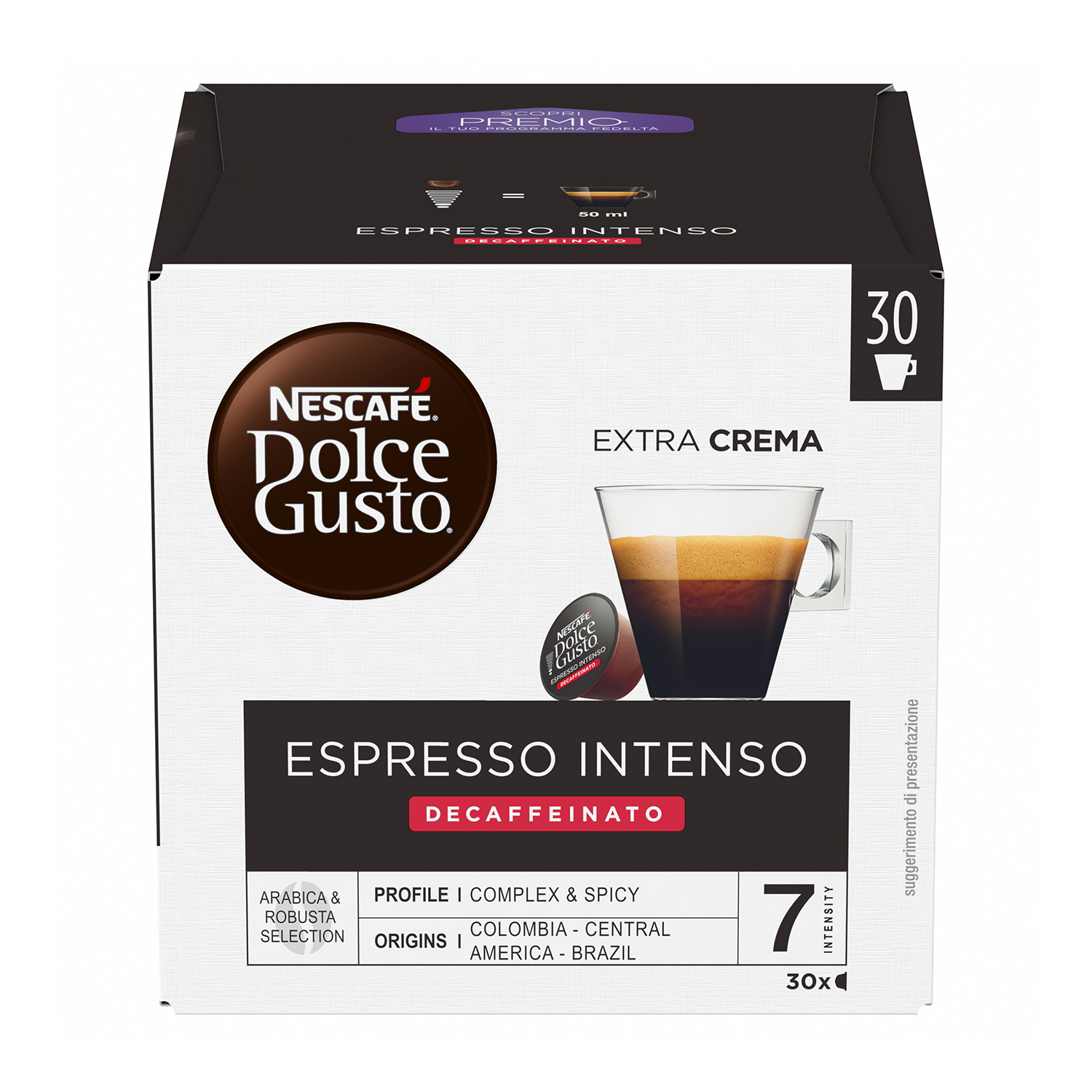 Nescafe' Dolce Gusto Capsule Dolce Gusto Espresso Intenso Decaffeinato NDG Intenso DEC Magnum, 0,112 kg