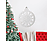 FAMILY CHRISTMAS Karácsonyi dísz - gömbdísz - 36,5 x 44 cm - fehér / arany