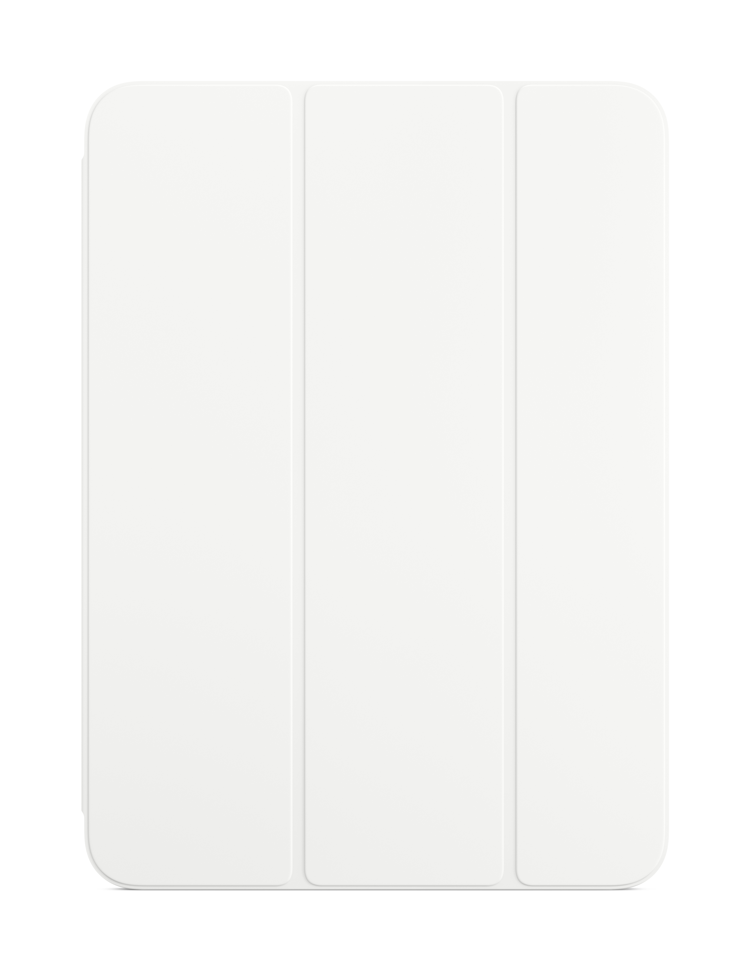Housse de tablette blanche, pliée.