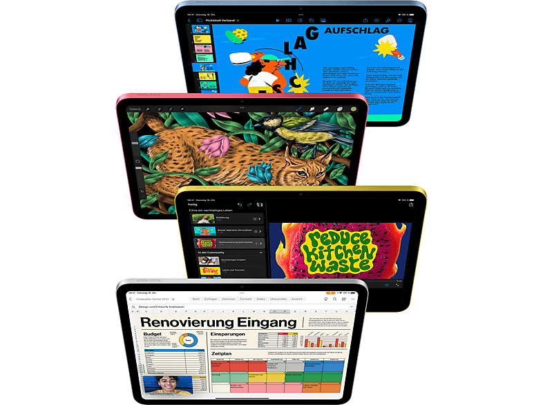 Thumbnail - APPLE iPad Wi-Fi - Cellular (10. Generation 2022), Tablet, 64 GB, 10,9 Zoll, Blau