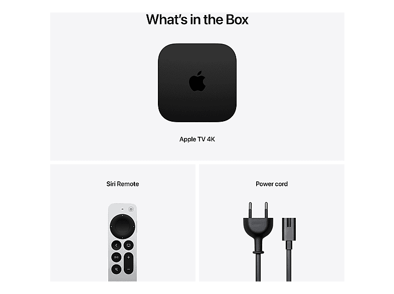 APPLE TV 4K 64 GB (Wi‑Fi, 2022) | Multimediaplayer (Schwarz/Silber