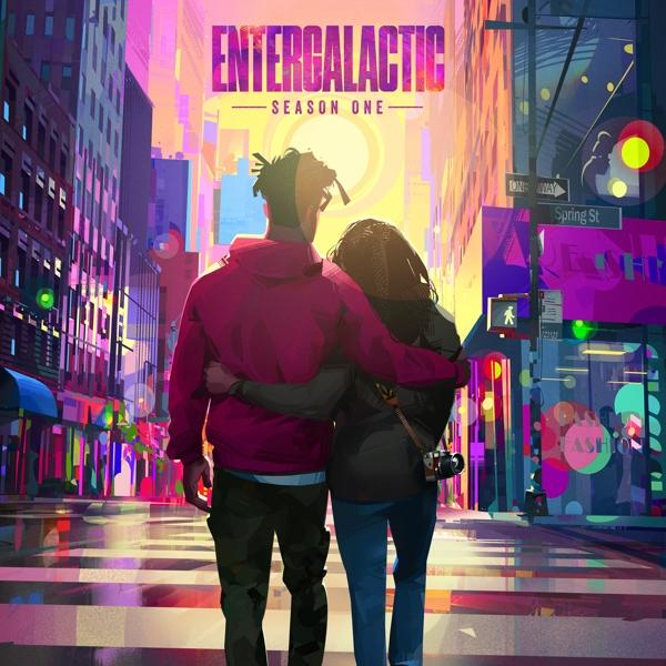 Pochette de l'album Entergalactic : couple marchant dans une rue de la ville la nuit.