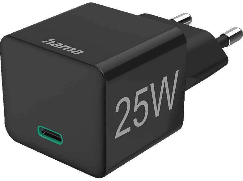 USB-C Schwarz HAMA PD/Qualcomm, 25 Watt, Schnellladegerät Universal