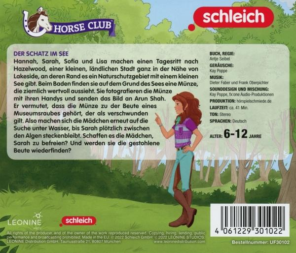 Rückseite eines Buches. Bild zeigt ein Mädchen, Text und Produktdetails. Hintergrund ist eine Parkszene.