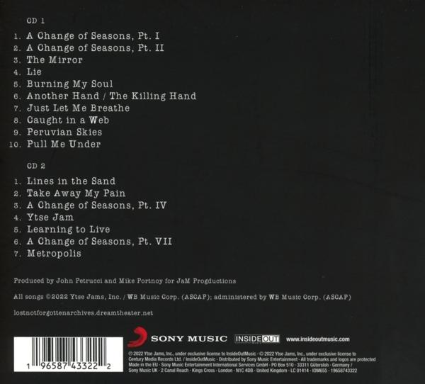 Albumcover mit Titelliste und Credits. Schwarz und Weiß mit Text.