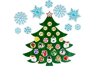 FAMILY CHRISTMAS Karácsonyi öntapadós 3D falmatrica - adventi kalendárium - fenyőfa