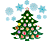 FAMILY CHRISTMAS Karácsonyi öntapadós 3D falmatrica - adventi kalendárium - fenyőfa