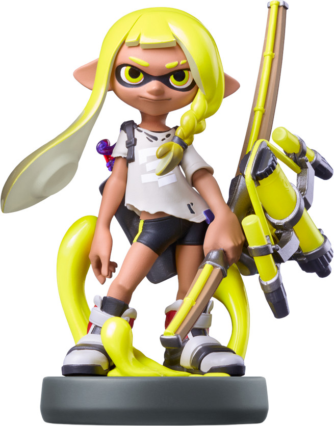 Amiibo Splaatoon Octaling (Bleu) / Inkling (Jaune) / Salmioche