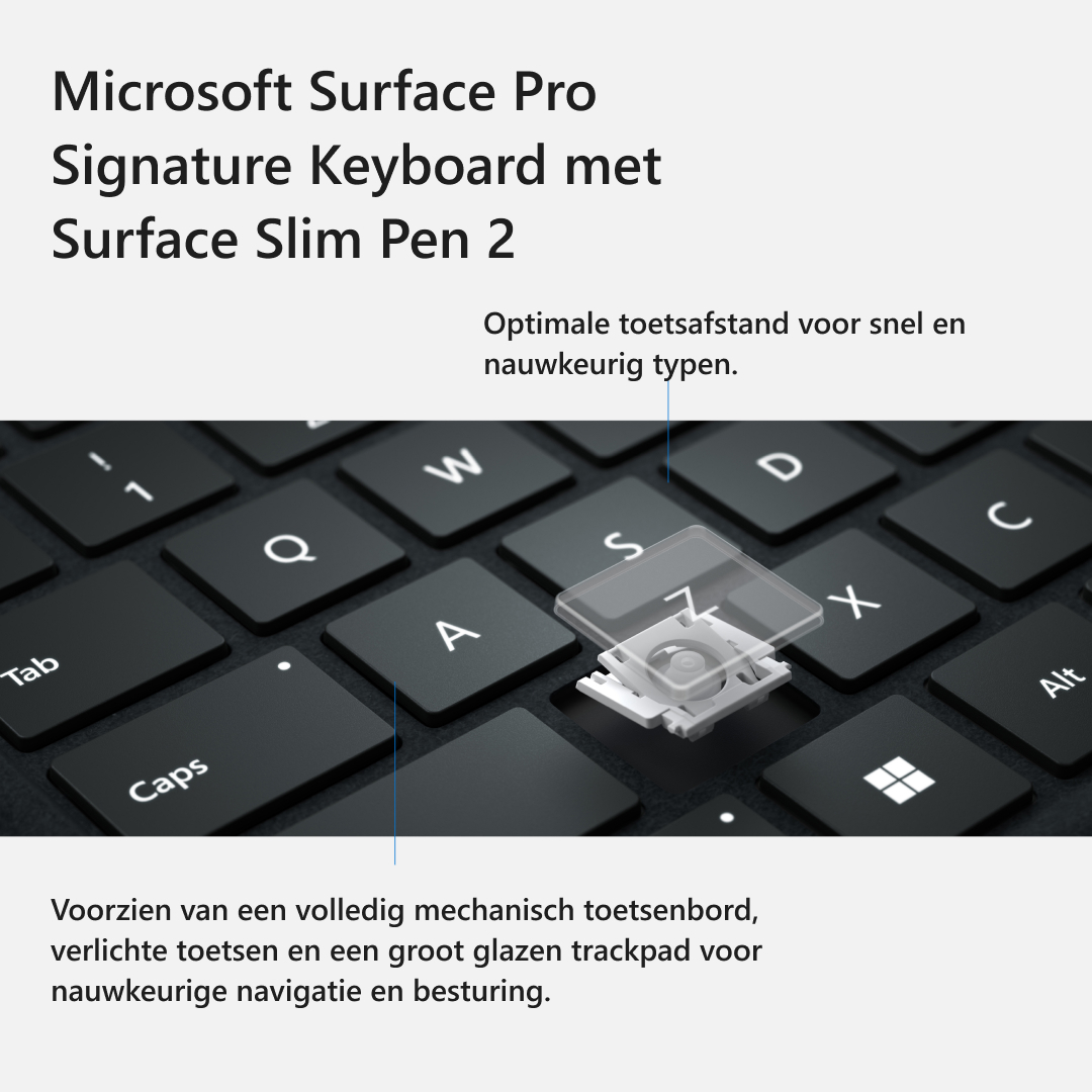 MICROSOFT Cover clavier Signature pour Surface Pro AZERTY BE + Stylet Surface Slim Pen 2 Forêt (8X6-00126)